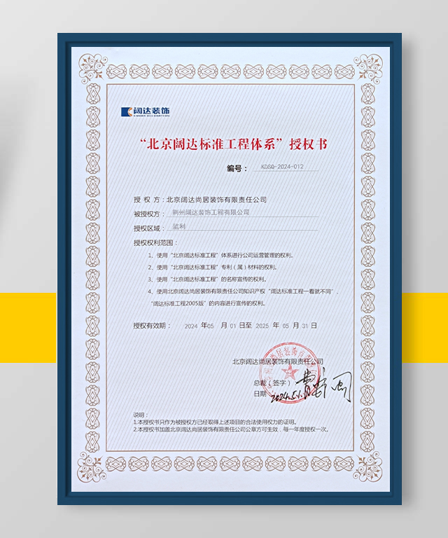 闊達授權證書