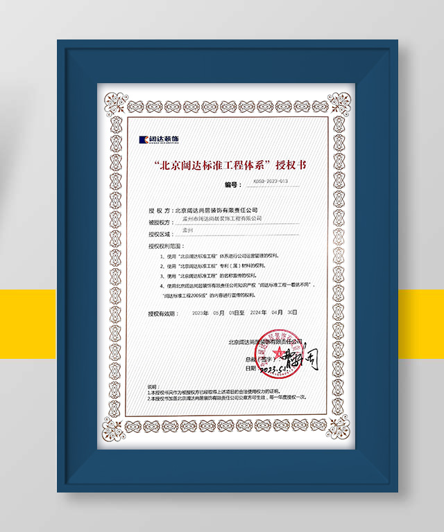 闊達授權證書