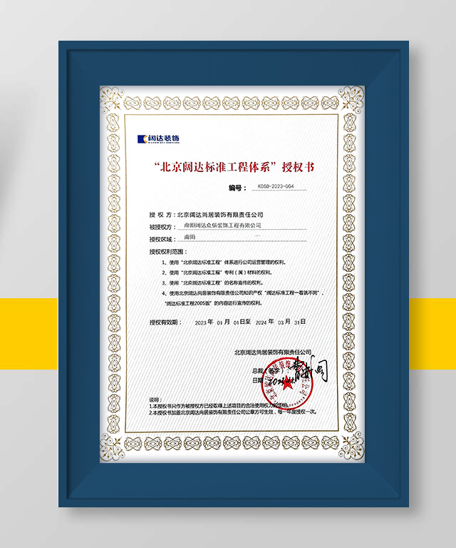 闊達授權證書