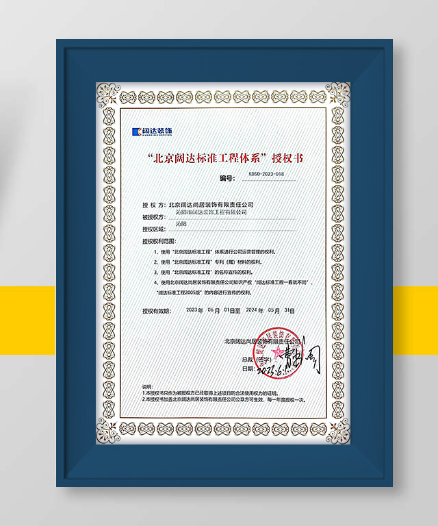 闊達授權證書