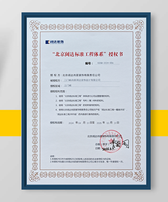 闊達授權證書