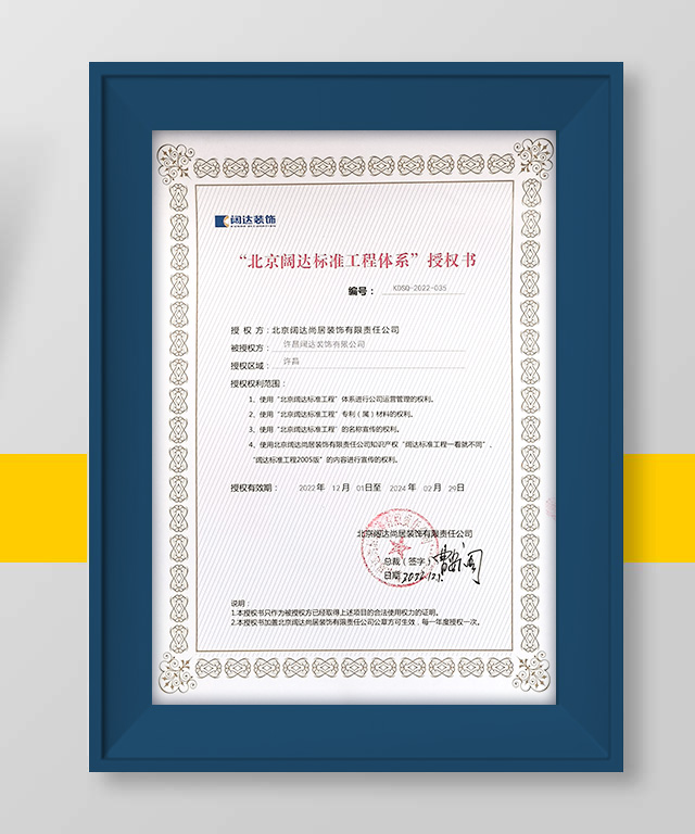 闊達授權證書
