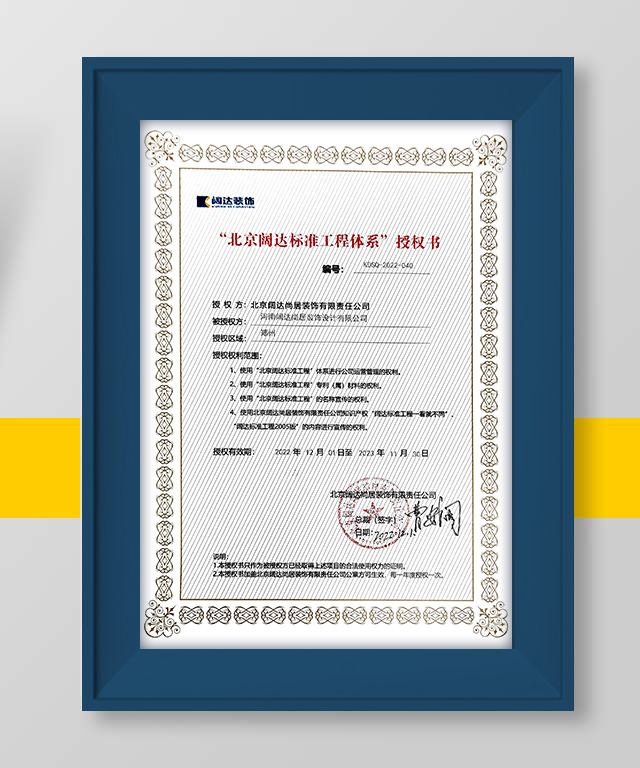 闊達授權證書
